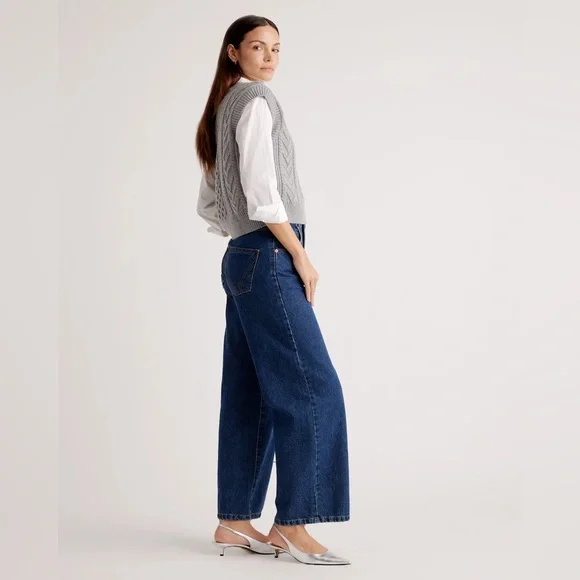 NWOT Quince Australian Merino Wool Cable Sweater Vest size M - Picture 3 of 10